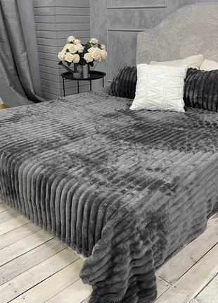 Плед -покривало королівська мікрофібра смужка