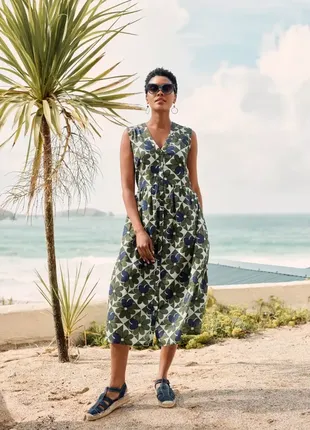 Шикарное хлопковое платье сарафан seasalt cornwall в стиле cos, миди р. uk 16 eu 44