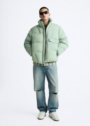 Тепла куртка пуховик zara