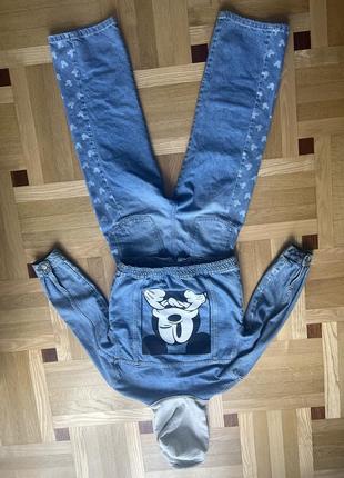 Крутезный джинсовый набор zara штаны и куртка на девочку 11-12р от зара десней2 фото