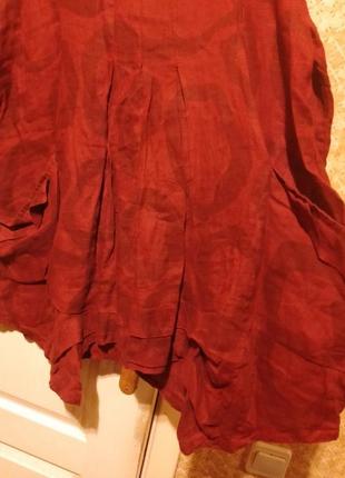 Итальянская льняная туника, блуза в стиле бохо7 фото