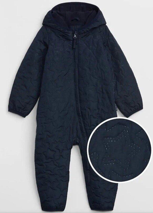 Демисезонный детский комбинезон gap для мальчика утеплен флисом, размер 0-3 месяцев