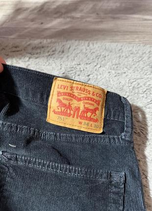 Оригинальные, ольветовые джинсы “levis – 751 модель”4 фото