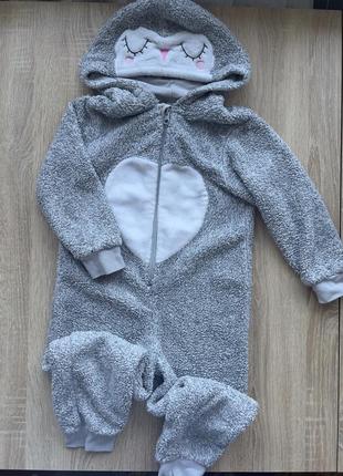 Теплая кигуруми для девочки 104 см