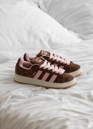 Женские кроссовки адидас кампус adidas campus 00s brown pink