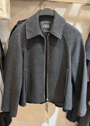 Полушерстяное пальто/куртка zara в стиле cos