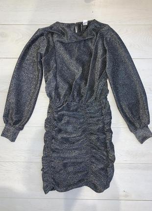 Коротке плаття сукня люрекс divided xs-s