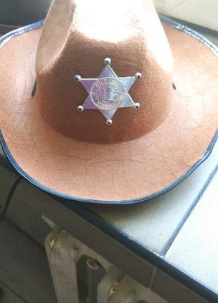 Шляпа шерифа со звездой унисекс и  мужчинам и женщинам5 фото