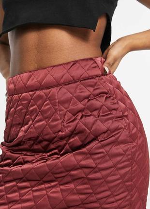Asos юбка короткая стеганая