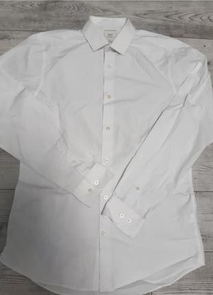 Рубашка белая мужская длинный рукав р 44-46 бренд "next"7 фото