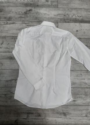 Сорочка рубашка біла чоловіча довгий рукав р 44-46 бренд "next"2 фото