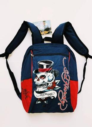 Невеликий рюкзак з черепом в циліндрі ed hardy