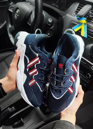 Мужские кроссовки adidas ozweego синие кеды адидас весенние осенние демисезонные демисезонное качество низкие замшевые текстиль текстильные легкие