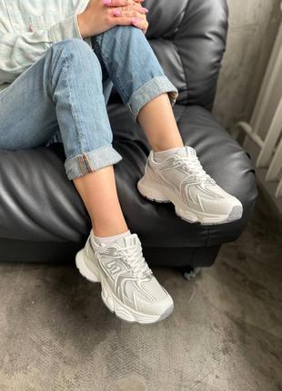 Кросівки кеди жіночі білі з сірим8 фото