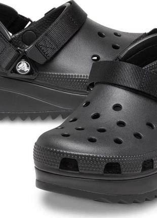 Crocs classic hiker clog black чоловічі жіночі сабо крокс крокси унісекс (р.36-45)