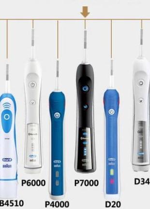 Насадки sensitive з м'якою щетиною на зубну щітку браун oralb5 фото