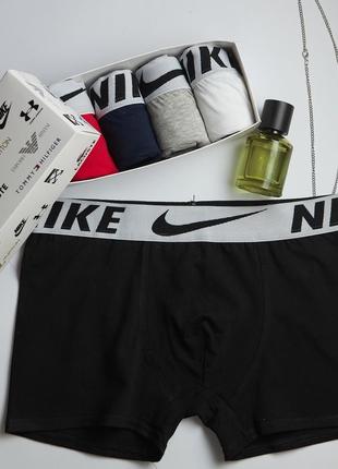 Мужские трусы боксеры - набор в стиле boys nike набор 5 шт.8 фото