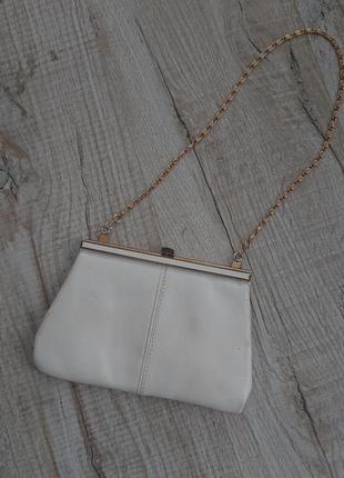 Шикарно вінтажна шкіряна коктельна сумочка