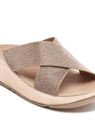 Сандалі слайдери шльопанці  золоті fitflop, 39 р