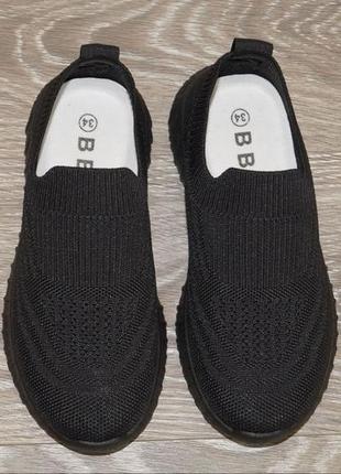 Кросівки дитячі текстильні чорні3 фото