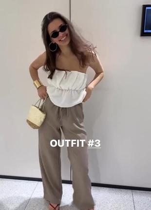 Текстурированные брюки / брюки в пижамном стиле zara