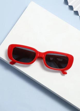 Червоні сонцезахисні окуляри з чорними лінзами жіночі чоловічі унісекс1 фото