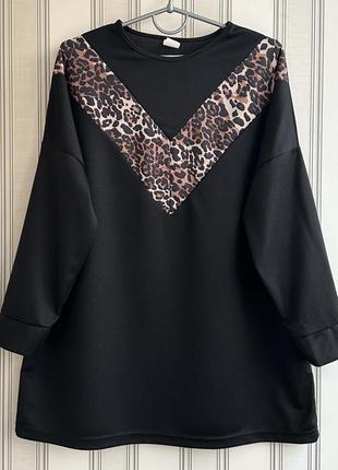 ❤️❤️❤️стильный брендовый удлиненный реглан, свитшот. батал