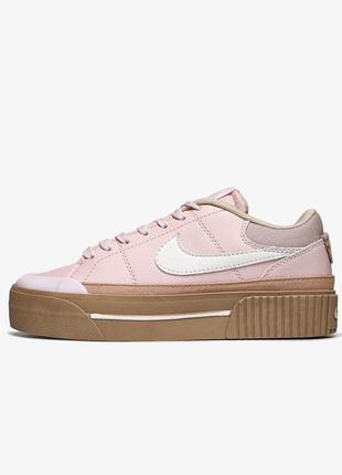 Nike wmns court legacy lift 'light soft pink'1 фото