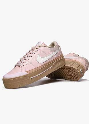 Nike wmns court legacy lift 'light soft pink'3 фото