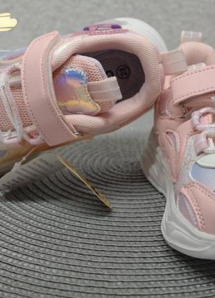 Сlibee клиби дитячі кросівки кроссовки дівчаткам рожеві з мигалками7 фото