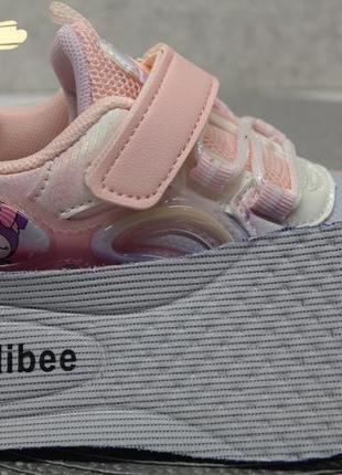 Сlibee клиби дитячі кросівки кроссовки дівчаткам рожеві з мигалками9 фото