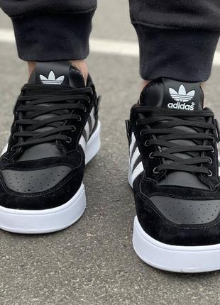 Мужские кроссовки adidas forum black3 фото