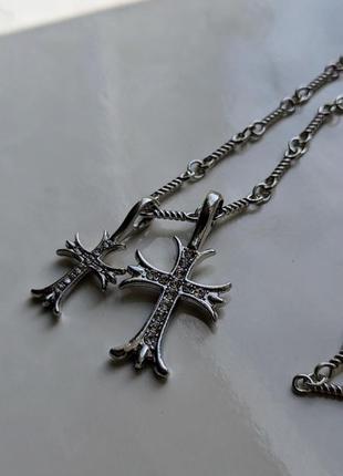 Цепочка подвеска chrome hearts silver brilliant