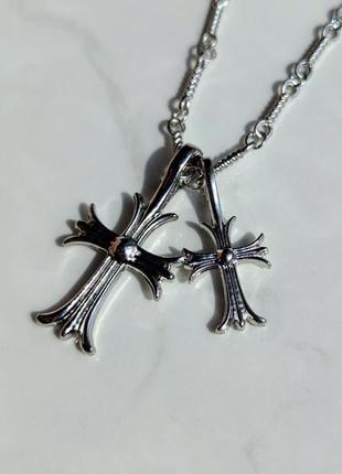 Цепочка подвеска chrome hearts silver brilliant