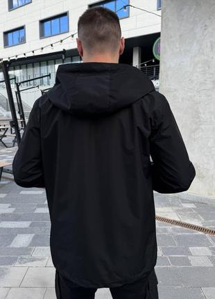 Куртка-ветровка stone черная7 фото