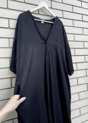 Черный кафтан, пляжное платье, рубашка h&m5 фото