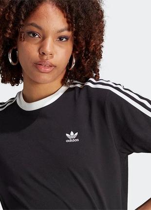 Футболка короткая adidas топ голубая голубая голубая голубой