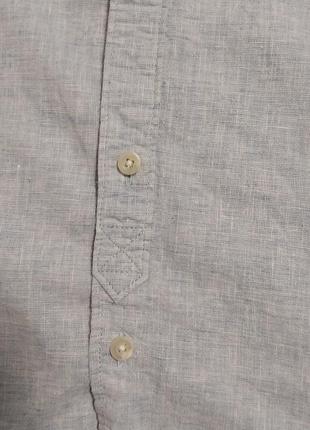 Качественная стильная брендовая рубашка из льна george casual4 фото