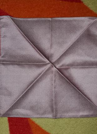 Шелковый платок паше нагрудный карманный пудровый3 фото