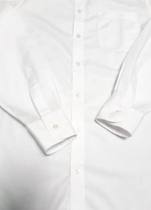 Сорочка рубашка чоловіча біла довгий рукав р 48 бренд "marks&spencer"3 фото