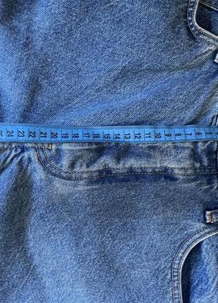 Сині джинси h&m з необробленим низом8 фото