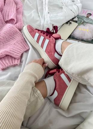 Женские кроссовки adidas campus pink5 фото