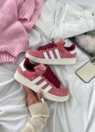 Женские кроссовки adidas campus pink2 фото