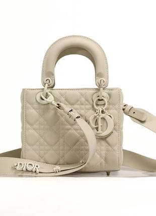 Сумка christian dior small lady dior bag matte milk2 фото