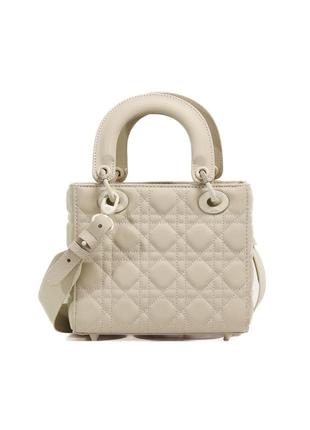 Сумка christian dior small lady dior bag matte milk3 фото