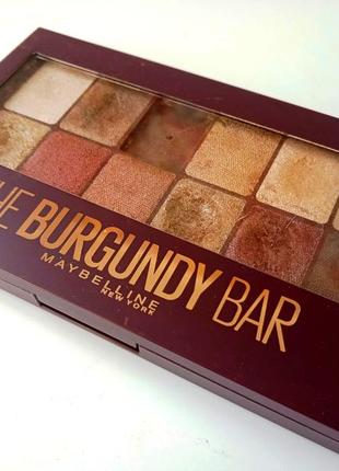 Палетка тіней для повік maybelline new york the burgundy bar, 9.6 г