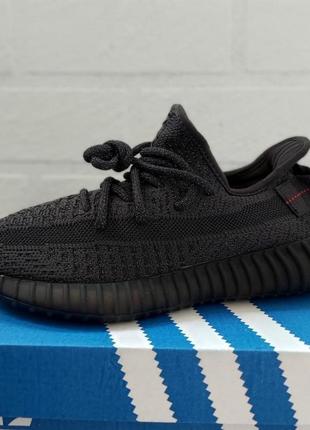 Фірмові жіночі кросівки бренда adidas yeezy чорні текстильні ізоки тренд адики для дівчат8 фото