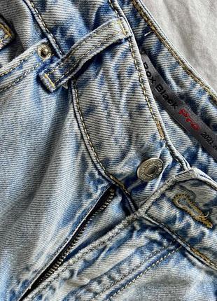 Джинси кроп rox black pro 2021 denim jeans висока посадка широкі3 фото