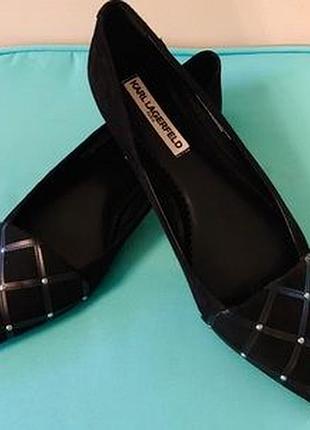 Туфлі човники балетки karl lagerfeld paris nala quilted leather flats