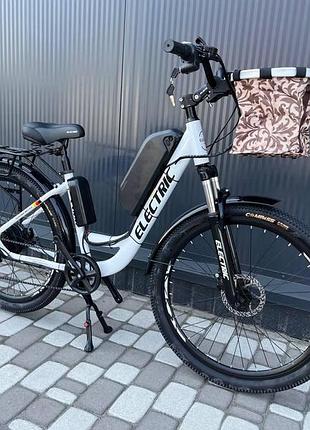Електровелосипед cubic-bike electric 27.5" білий 500ват 14.5 а·год 48 в